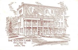 Lebanon Ohio~Golden Lamb Inn (Ohio's Oldest)~1965 Postcard