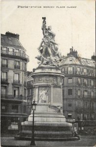 CPA PARIS 17e Place Clichy Statue Moncey (998881)