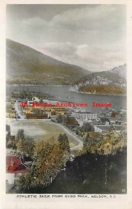 Canada, British Columbia, Nelson, RPPC, Athletic Park from Gyro Park, 1948 PM