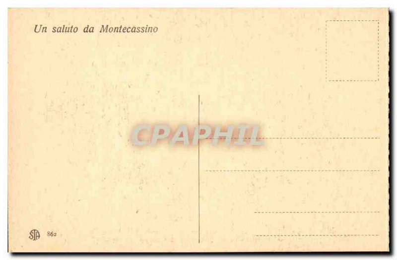 Italy Italia Badia di Montecassino Postcard Old Chiesa cattedrale