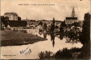 La Ville Vue de La Route De Pince Sablé-sur-Sarthe France UNP 1910s Postcard