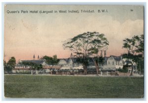 1924 Queen's Park Hotel (Largest in West Indies), Trindad. BWI Postcard