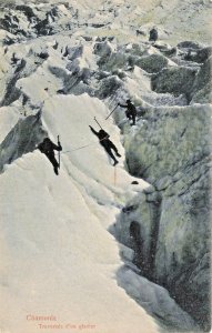 France-Chamonix Traversée d'un Glacier - MOUNTINEERING PHOTO POSTCARD