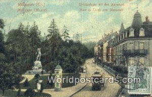 Palce du Tivoli avec Monument Mulhouse Germany 1911 Stamp on front 