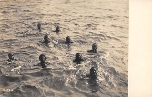 Diving Boys Real Photo Jamaica Writing on back 