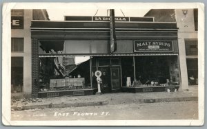 STORE FRONT STREET SCENE ANTIQUE REAL PHOTO POSTCARD RPPC