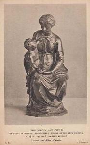 Florentine Virgin & Child The Antique Museum Statue Sculpture Rare Postcard