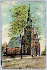 K40/ Marion Alabama Postcard c1910 M.E. Church Building 350