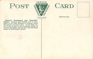 c.1910, Civil War, Gettysburg, Buford and Reynolds,  Old Postcard