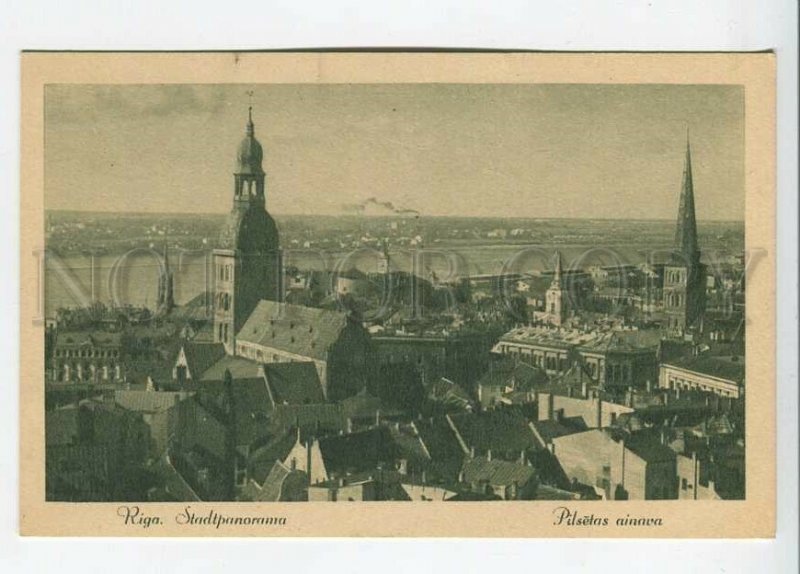 437405 Latvia Riga panoramic view Vintage postcard