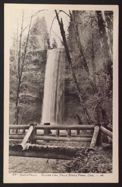 South Falls Silver Crk Falls State Park Ore 97 Real Photo Post Card