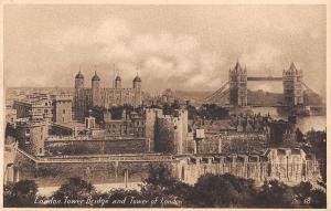 uk39036 tower bridge and tower of  london real photo uk lot 20 uk