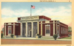 Vintage Postcard United States Post Office Building Landmark Dover New Jersey NJ