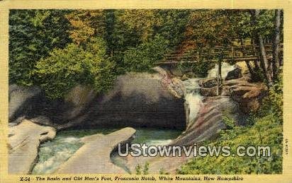 Basin, Old Man's Foot, Franconia Notch in White Mountains, New Hampshire