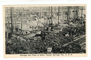 FL - Tarpon Springs. Sponge Fleet & Sponges at the Dock