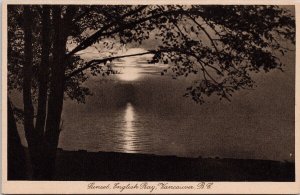 Sunset English Bay Vancouver BC British Columbia Leonard Frank Postcard H56