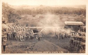 Camp McGrath Philippines Military Funeral Real Photo Vintage Postcard AA74430