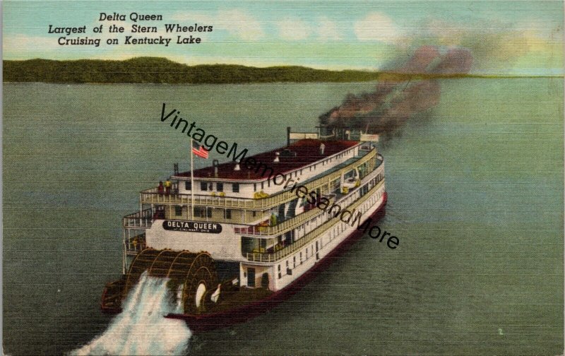 Delta Queen Cruising on Kentucky Lake Postcard PC327