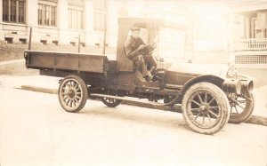 J44/ Early Automobile RPPC Postcard c1910 Delivery Truck Occupational 266