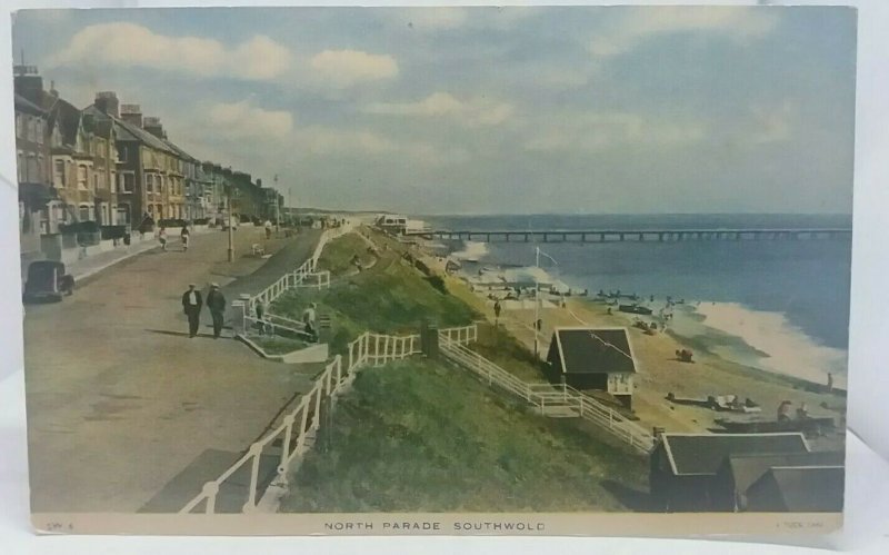 Vintage Tucks Postcard North Parade Southwold Suffolk 1950s