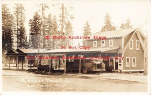 CA, Westwood, California, RPPC, Mount Lassen Transit Company Bus Depot