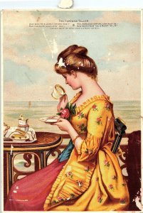 1880s ATLANTIC & PACIFIC A&P TEA CO NEW YORK FORTUNE TELLER TRADE CARD 40-174