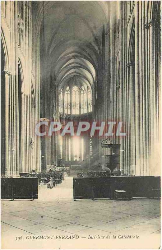 Old Postcard Clermont Ferrand Interior of the Cathedral