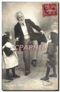 Postcard Old Children Skipping Rope Jump Cabri