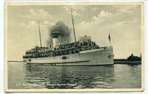 SS Northumberland Canadian National Railways Ship Canada 1938 postcard