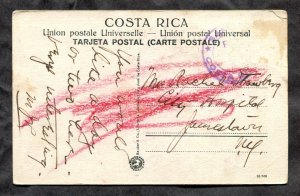 dc830 - SAN JOSE Costa Rica 1920s Street View, Tram. Postcard