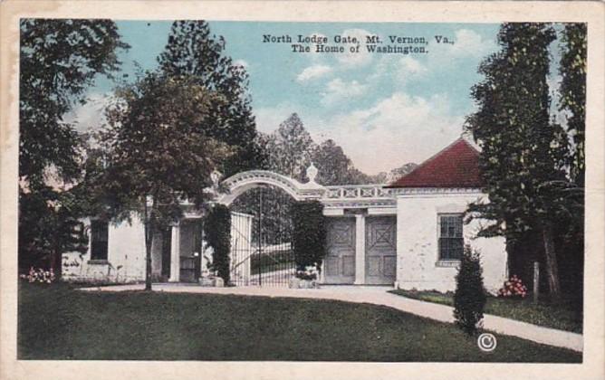 Virginia Mount Vernon North Lodge Gate 1922