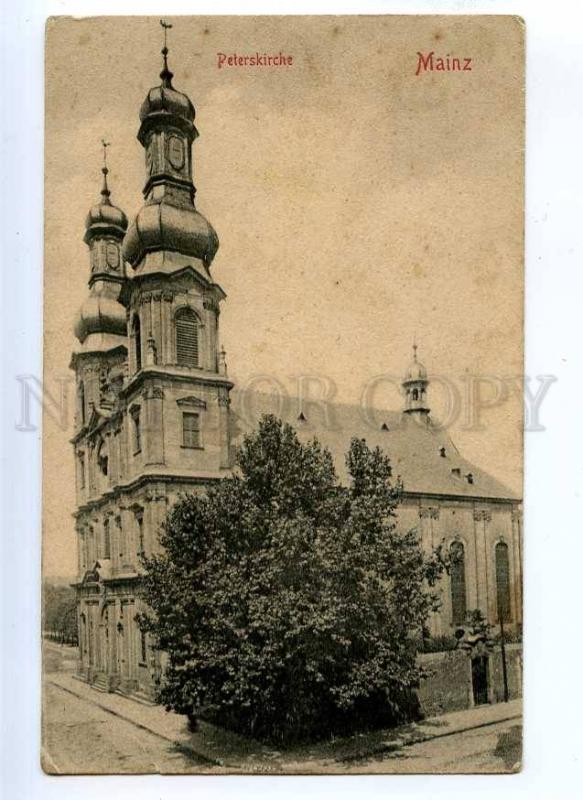 191228 GERMANY MAINZ Peterskirche Vintage postcard