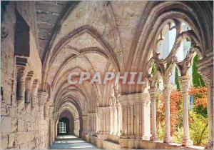 Postcard Modern Real Monasterio Poblet Partial view of the Gothic cloister