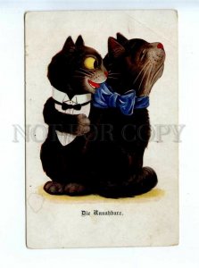 534420 STYLE Louis WAIN Dressed CAT Tuxedo Unapproachable Vintage postcard