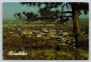 Boulder Colorado View from Top of Hill 4x6 Postcard 1760