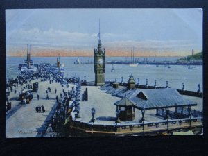 Isle of Man DOUGLAS Victoria Pier c1904 Postcard by Hunts of Manchester