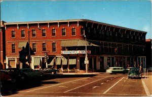 Hotel Putnam, Main Street Bennington VT Community Chest Vintage Postcard C02