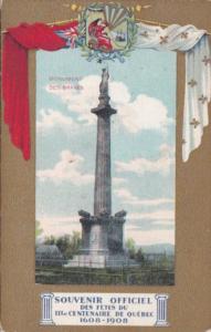 Canada Quebec Monument des BRaves Centenaire De Quebec 1608-1908