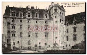 Old Postcard Court of Nantes Castle of the Dukes of Brittany The large home