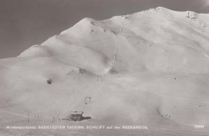 Austria Austrian Radstadter Tauern Pass Seekareck Aerial Real Photo Postcard