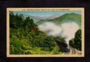 Southern Railroad Railway Train in the Mountains Postcard