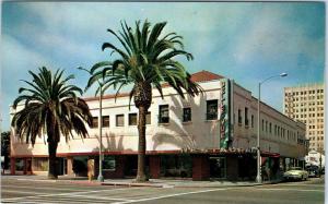 SANTA MONICA, CA  ~ Roadside BELLE-VUE FRENCH RESTAURANT c1950s Cars Postcard