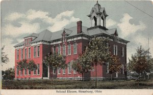 G3/ Strasburg Ohio Postcard c1910 School House Building