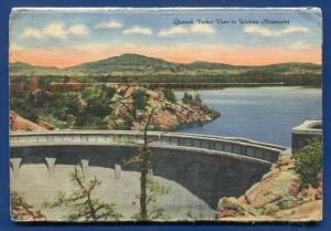 Fort Sill Lawton Wichita Mountains oklahoma ok linen postcard folder