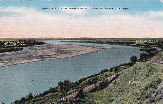 Three State View From War Eagle Grave Sioux City Iowa 1942