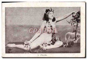 Postcard Old Woman Nude erotic Florida