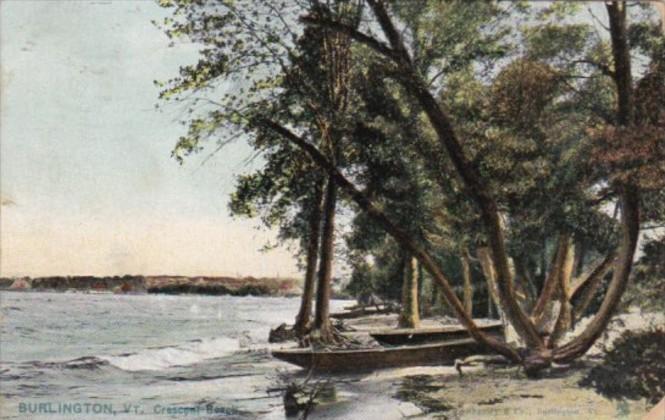 Vermont Burlington Crescent Beach 1908 Tucks