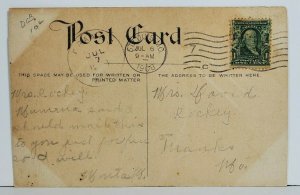 St Louis MO. Landau Cabinet Co. Kitchen Hoosier Style 1908 to Franks Postcard O1