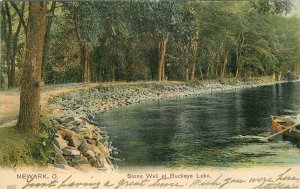 Buckeye Lake Newark Ohio 1907 PCK Series Stone Wall Postcard Koeber 20-13767