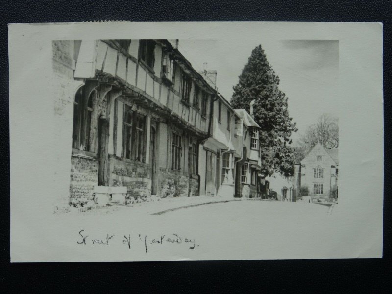 Dorset CERNE ABBAS Abbey Street STREET OF YESTERDAY c1950's Postcard by Lake